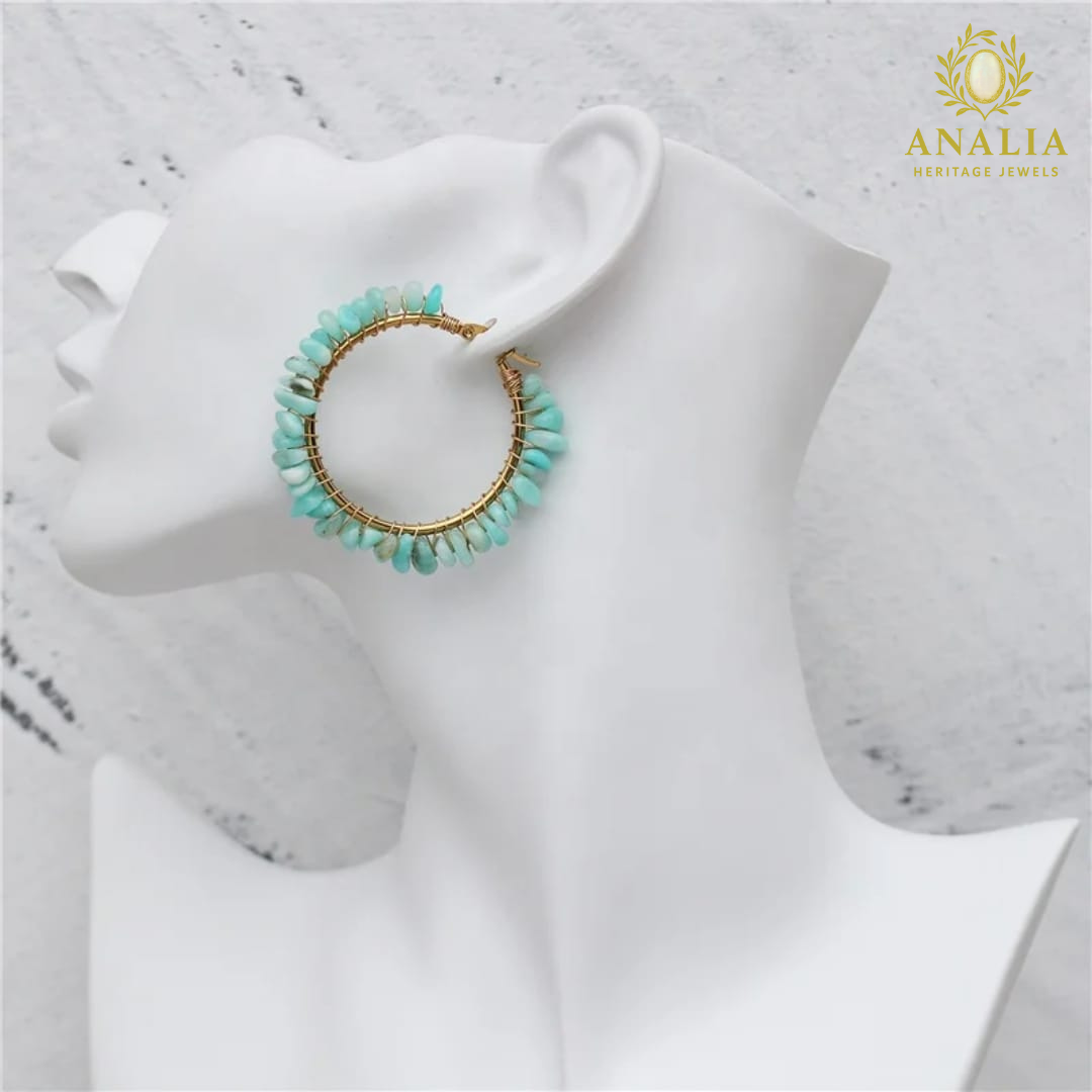 Stone, Hoop Earrings | Analia Heritage Jewels