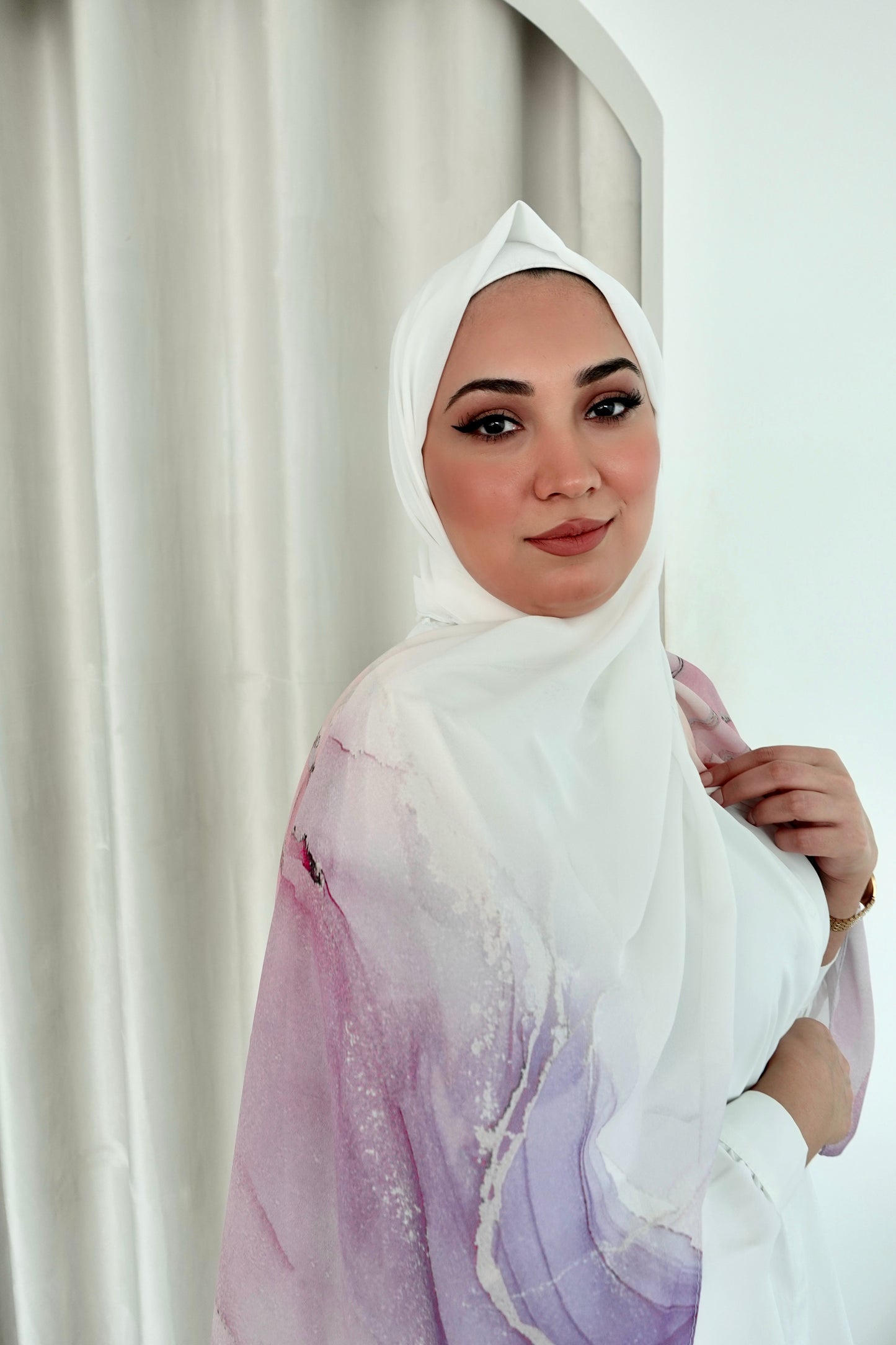 Purple Watercolor Ombre Hijab │ Snow Scarves
