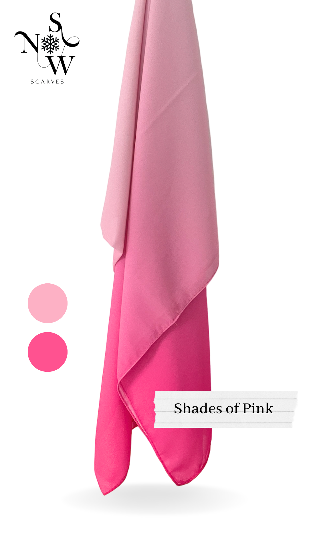 Shades of Pink Ombre Hijab │ Snow Scarves