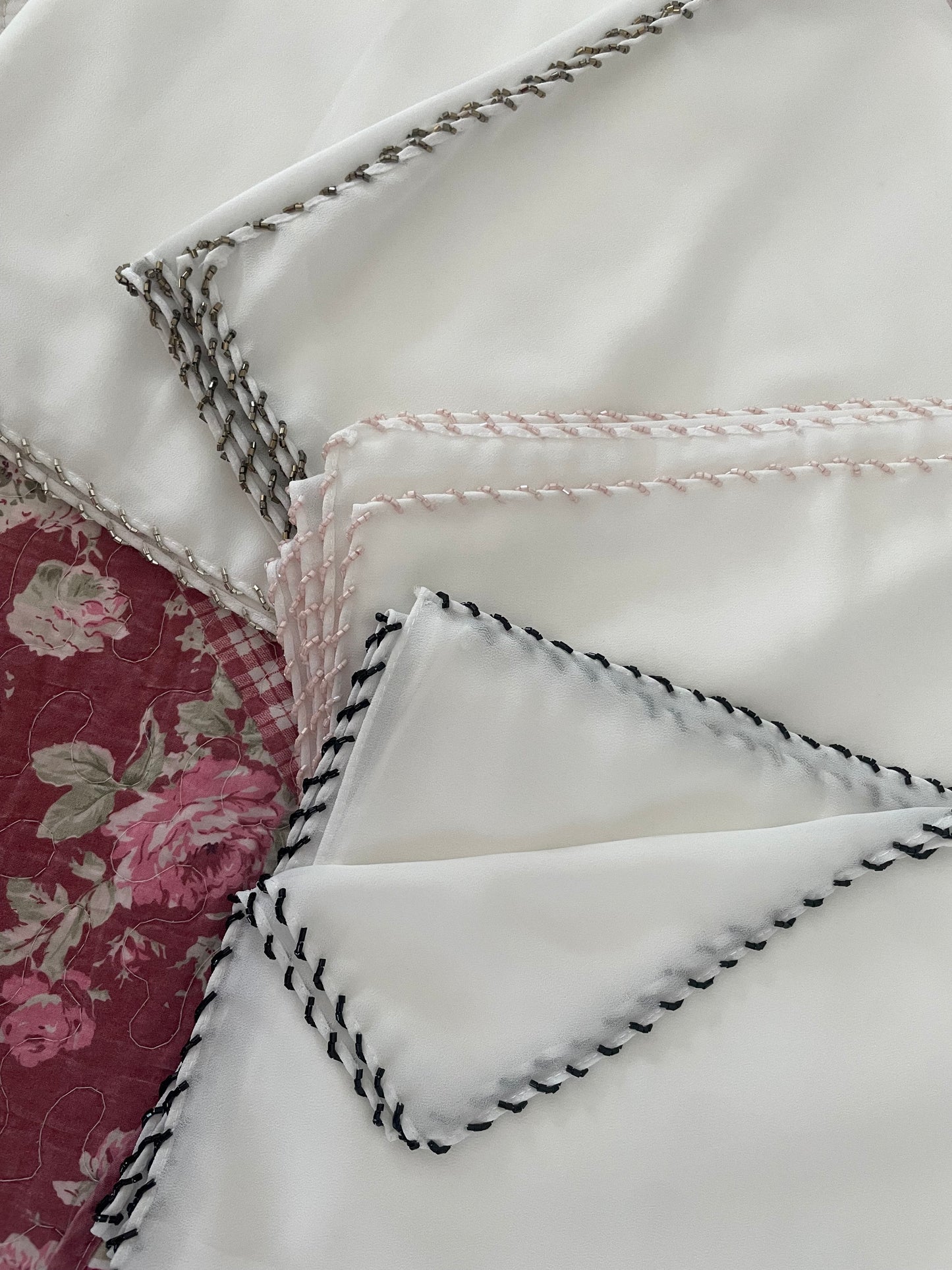 Embroidered Plain Hijab │ Snow Scarves