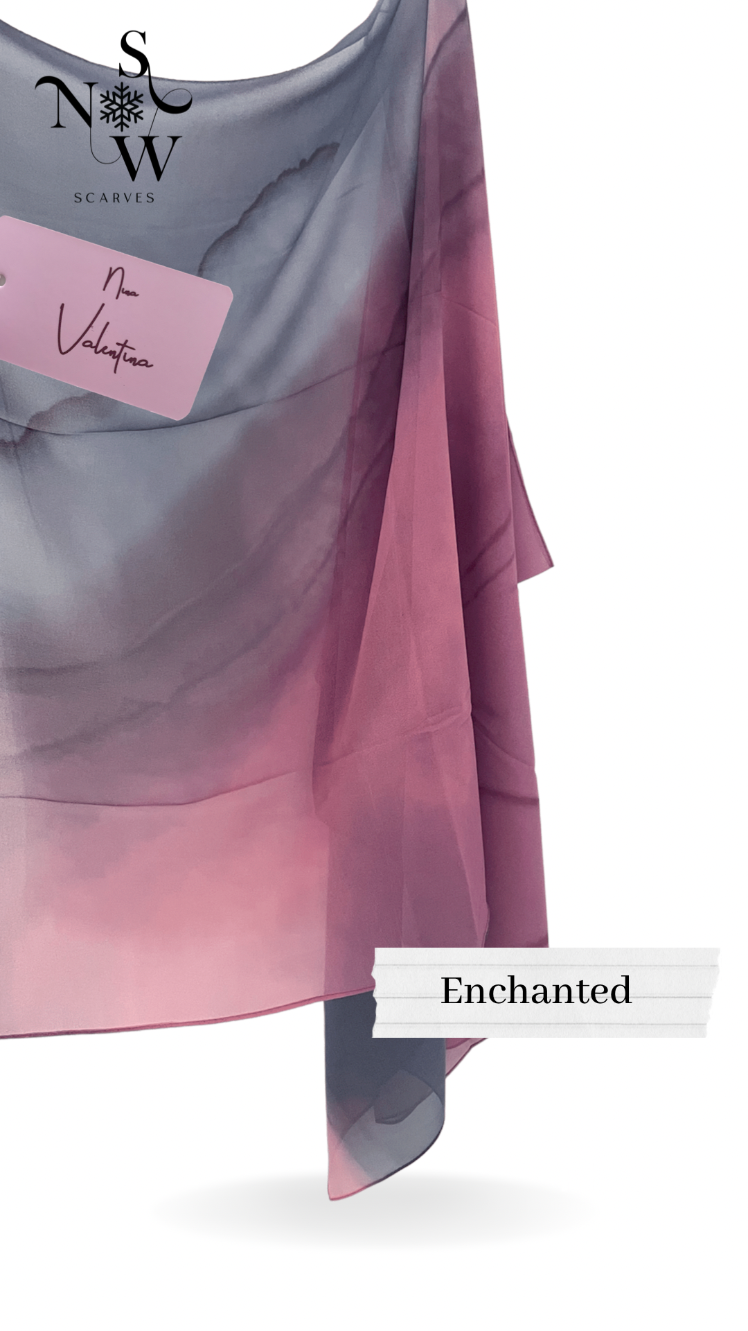 Nina Valentina - Enchanted Ombre Hijab │ Snow Scarves
