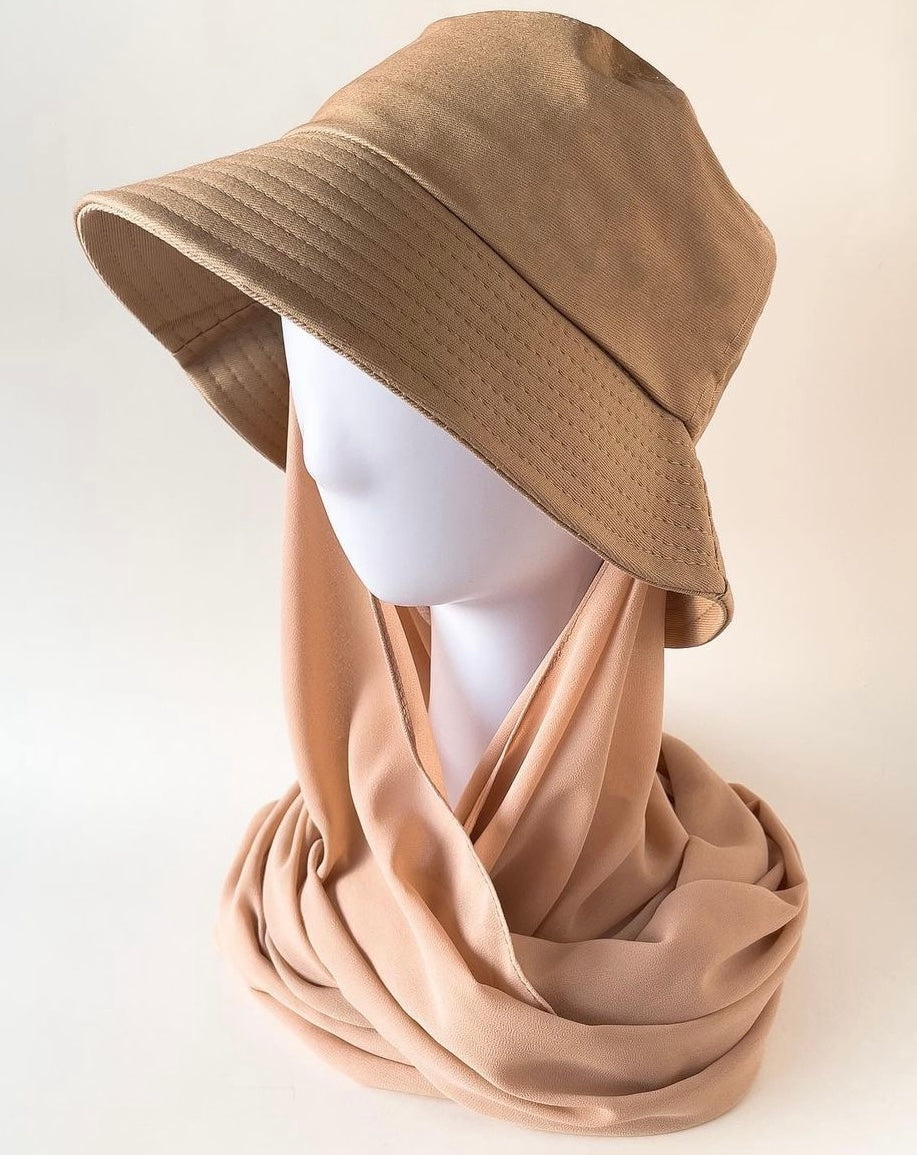 Bucket Hat Hijab │ Snow Scarves