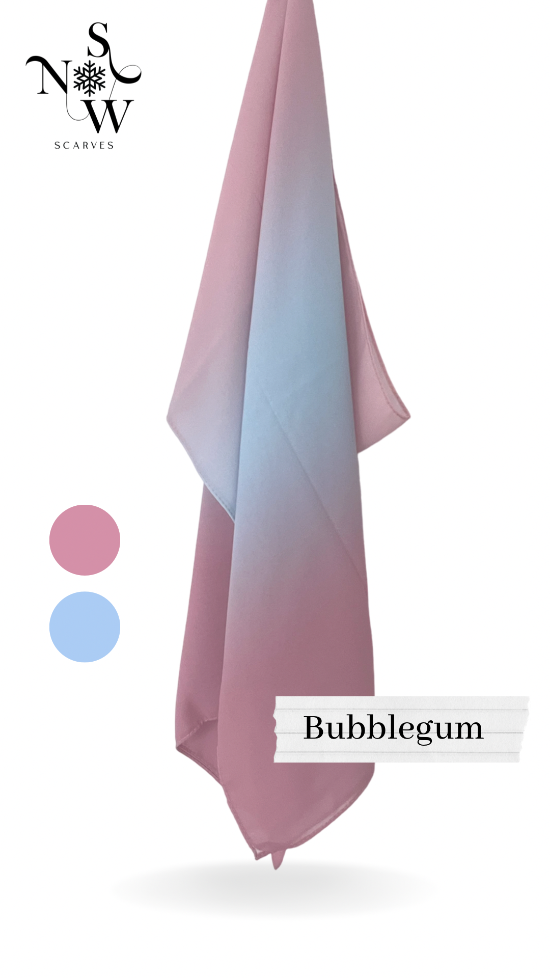 Bubblegum Ombre Hijab │ Snow Scarves