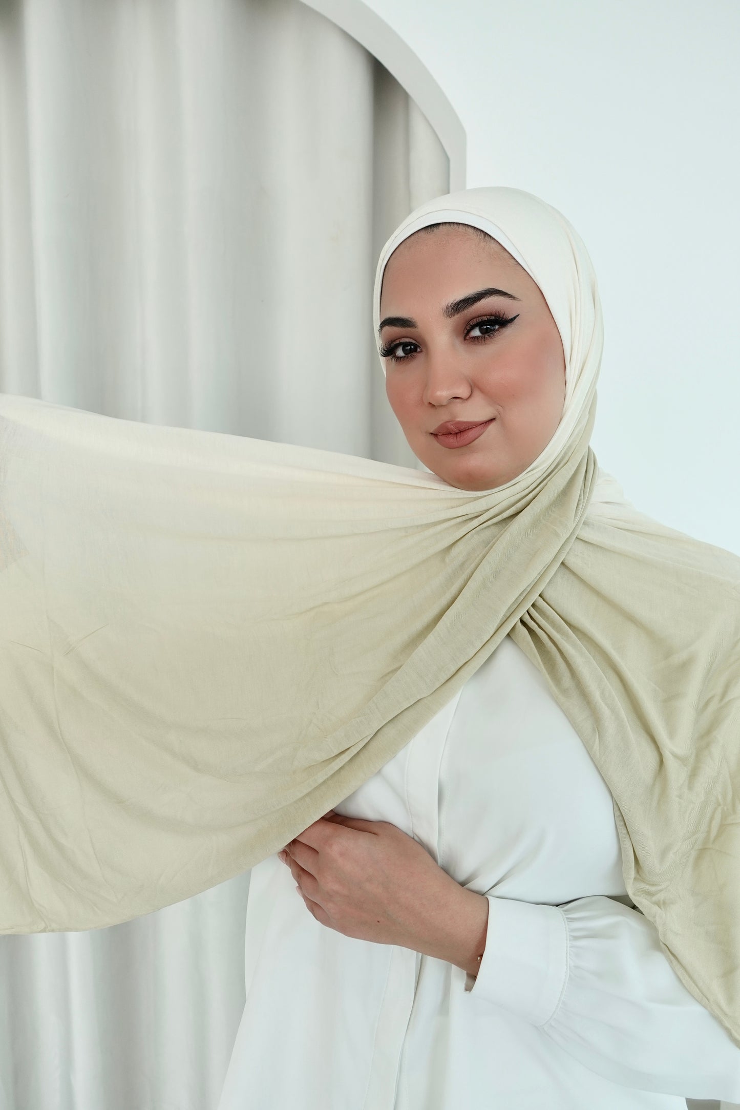 Ombre Jersey Hijab - Light Gold │ Snow Scarves