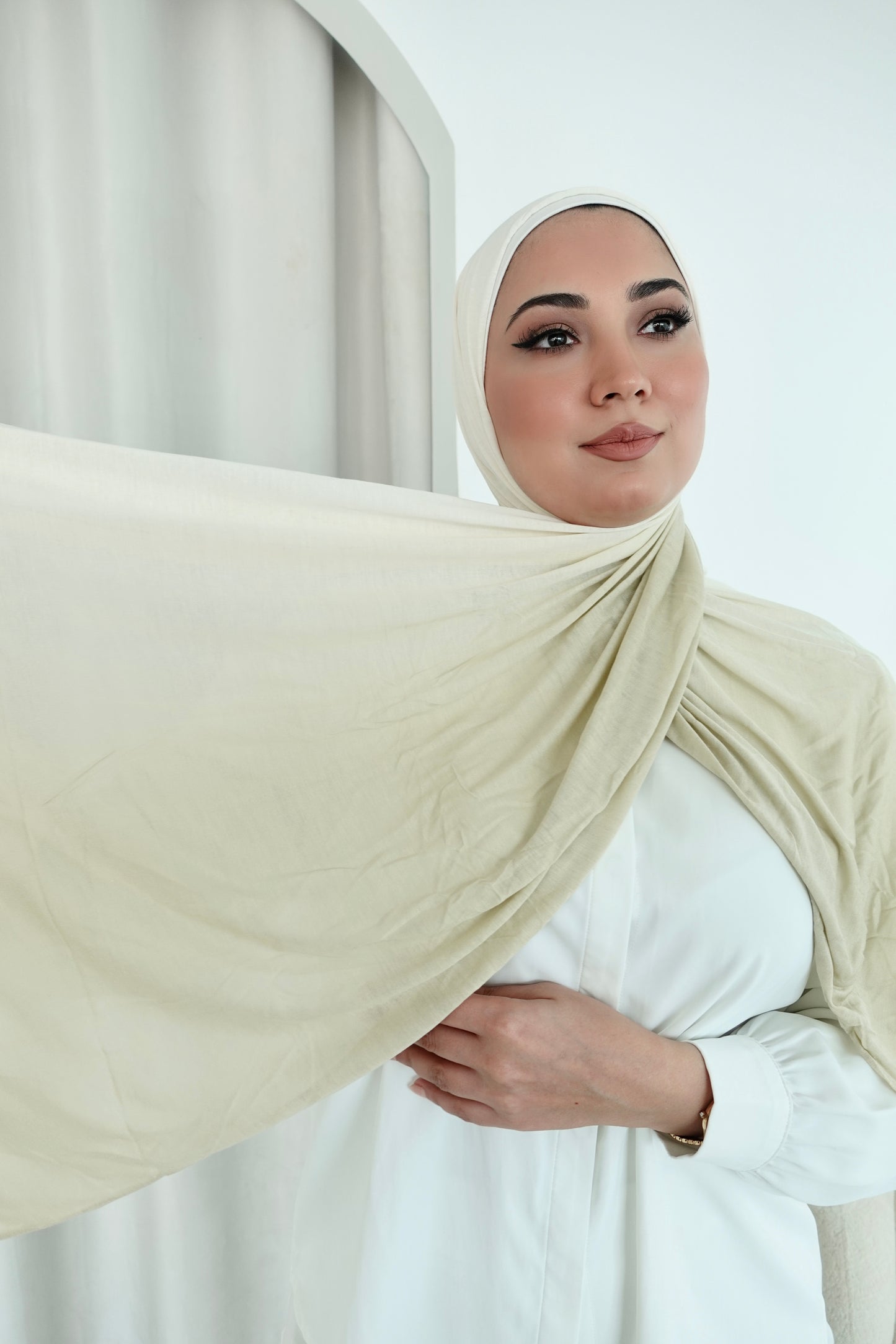 Ombre Jersey Hijab - Light Gold │ Snow Scarves