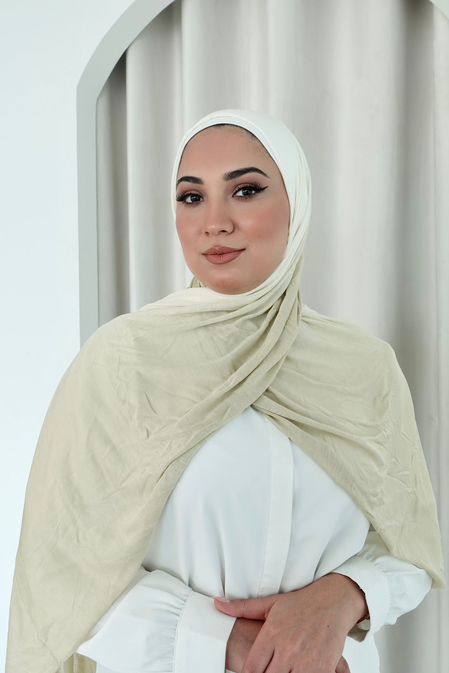 Ombre Jersey Hijab - Light Gold │ Snow Scarves
