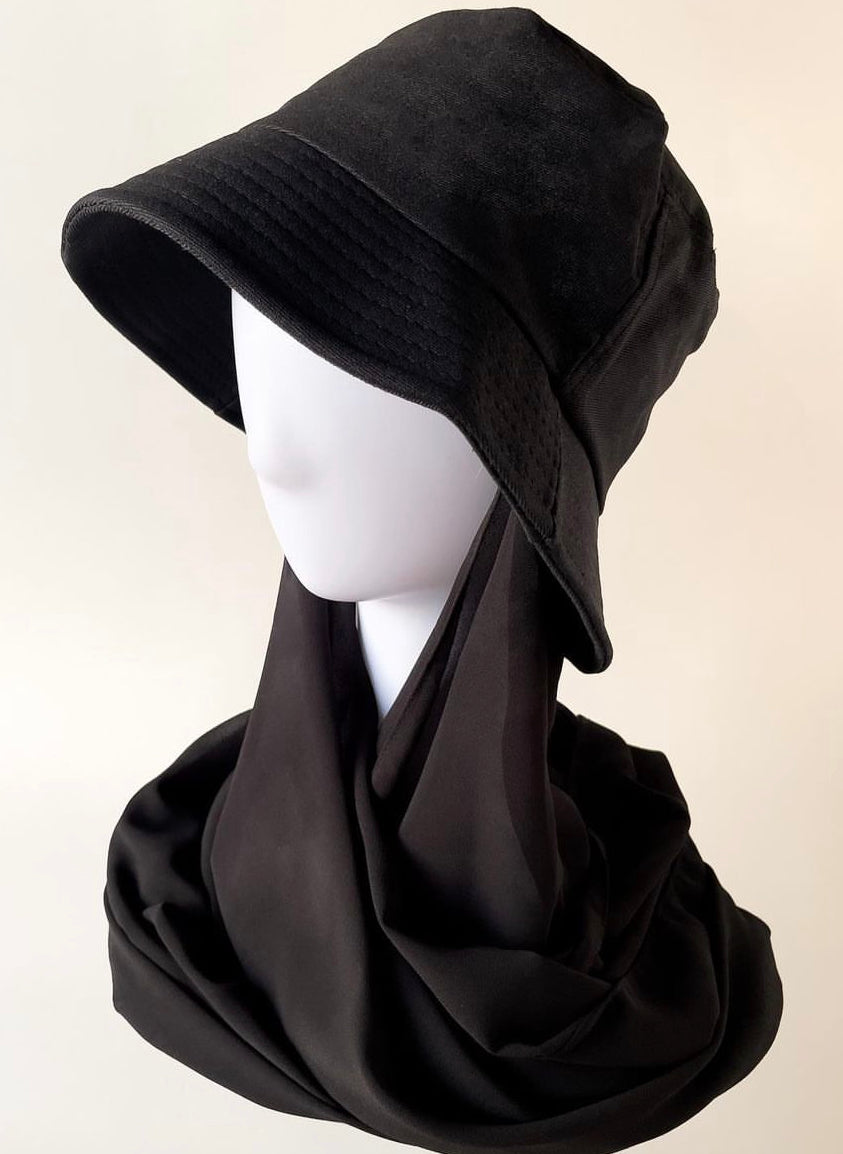 Bucket Hat Hijab │ Snow Scarves