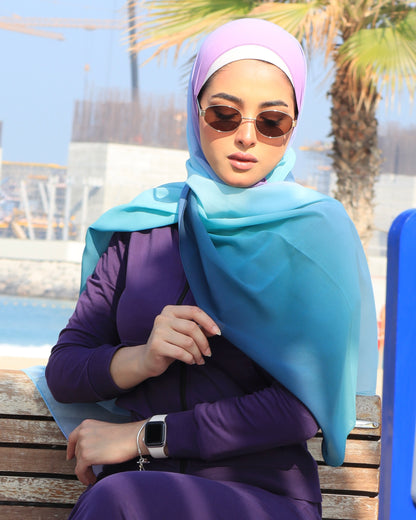Nina Valentina - Mermaid Ombre Hijab │ Snow Scarves
