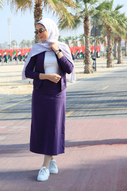 White to Lilac Ombre Hijab │ Snow Scarves