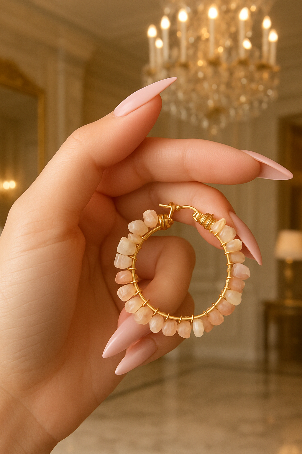 Stone, Hoop Earrings | Analia Heritage Jewels
