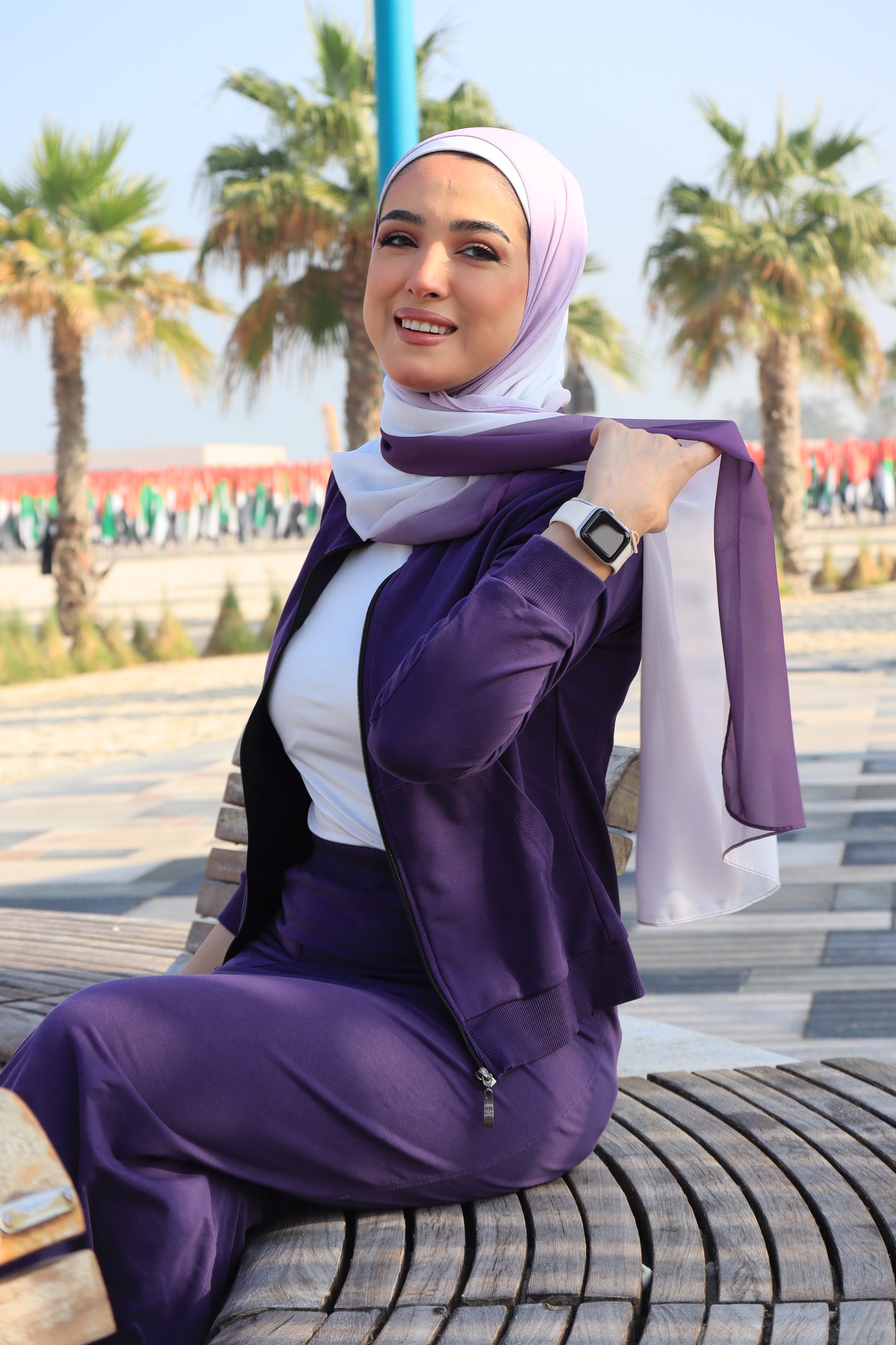 Shades of Purple Ombre Hijab │ Snow Scarves