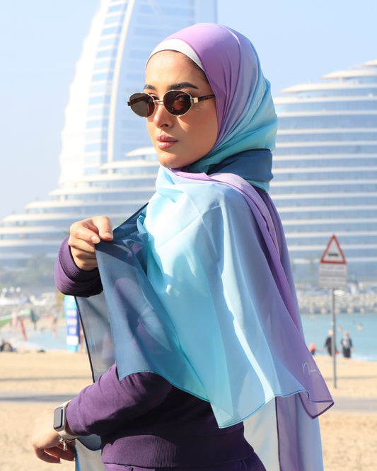 Nina Valentina - Mermaid Ombre Hijab │ Snow Scarves