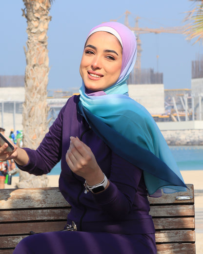 Nina Valentina - Mermaid Ombre Hijab │ Snow Scarves