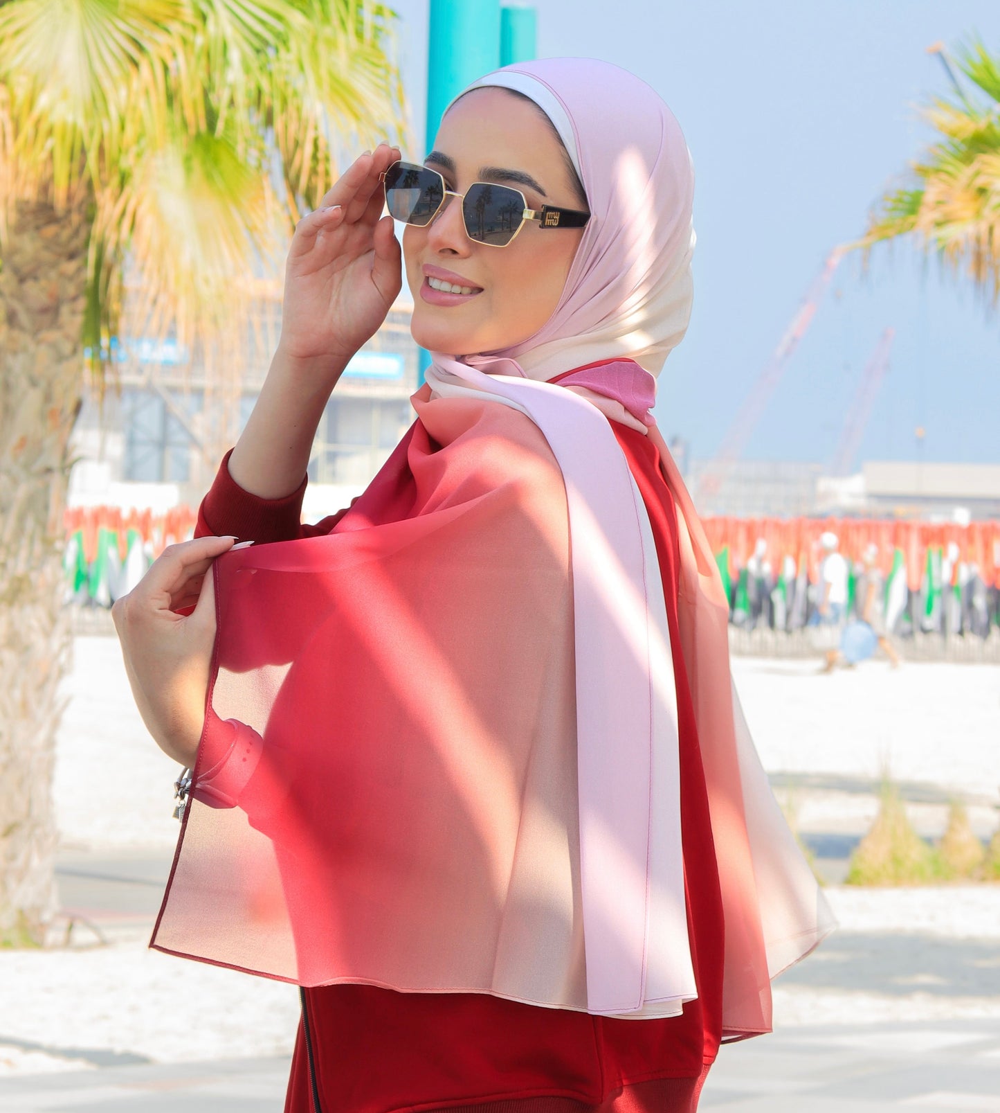 Nina Valentina - Sunset Ombre Hijab │ Snow Scarves