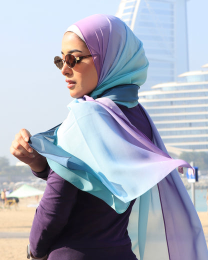 Nina Valentina - Mermaid Ombre Hijab │ Snow Scarves