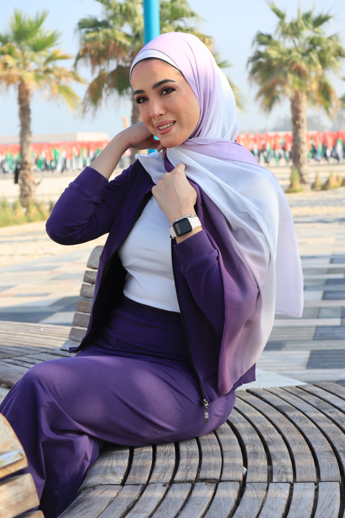 Shades of Purple Ombre Hijab │ Snow Scarves
