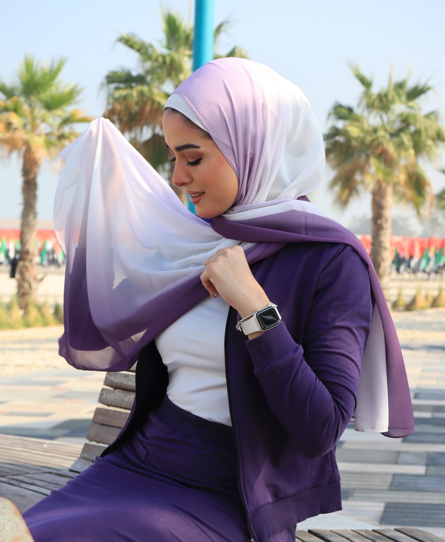 Shades of Purple Ombre Hijab │ Snow Scarves
