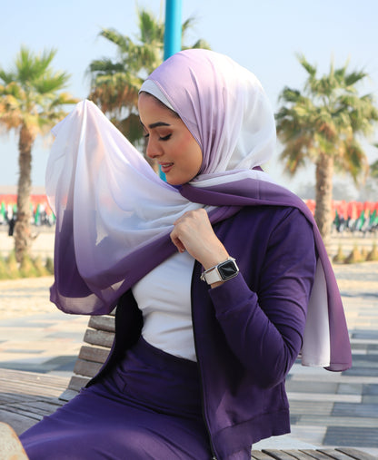 Shades of Purple Ombre Hijab │ Snow Scarves