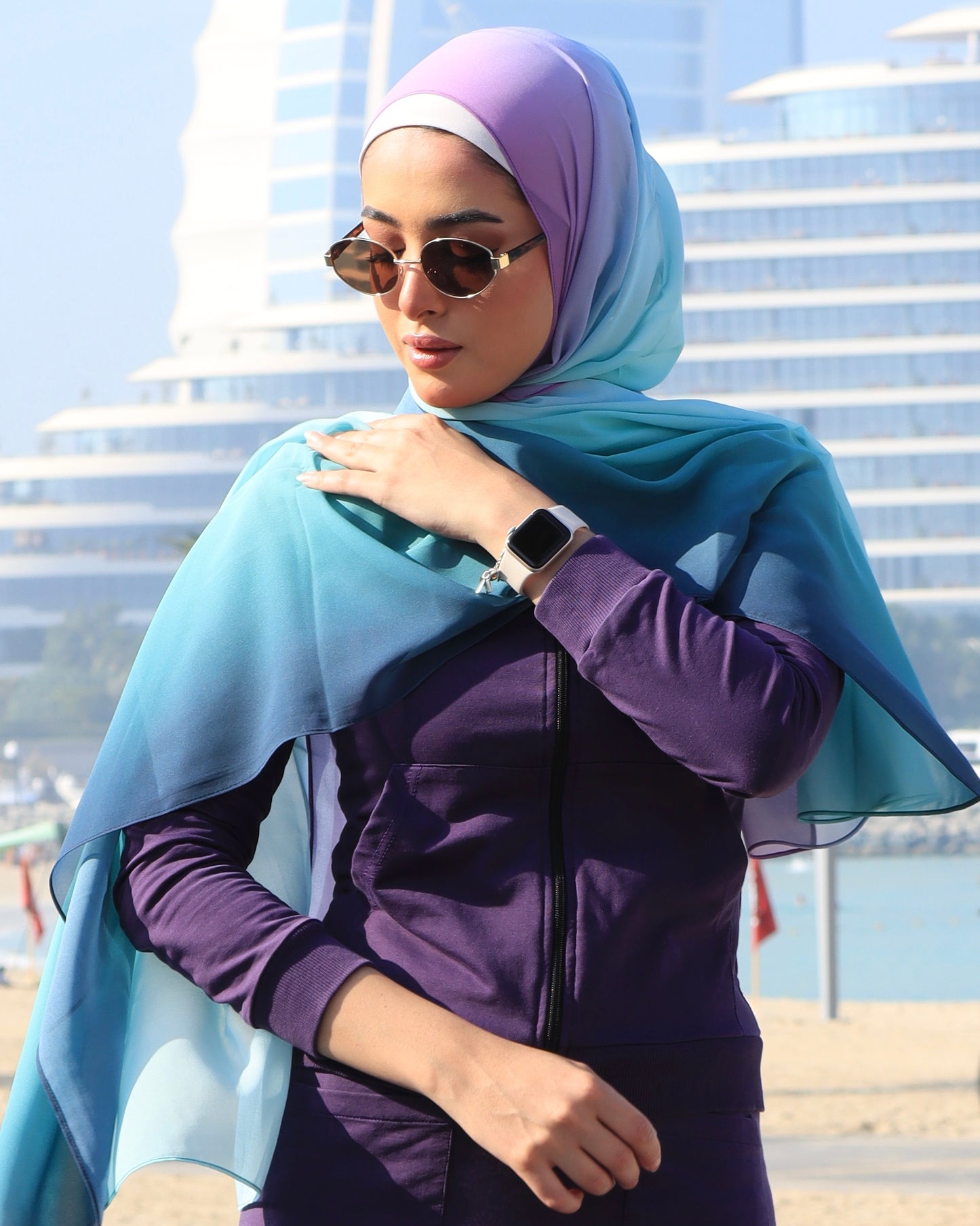 Nina Valentina - Mermaid Ombre Hijab │ Snow Scarves