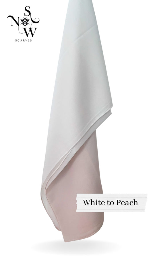 Basic White Ombre Hijab │ Snow Scarves